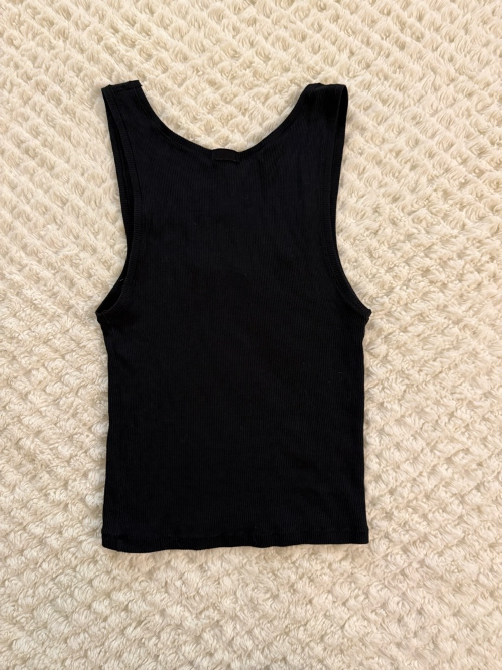SKIMS Fits Everybody Cotton Rib Tank - Size M, Black - Picture 2 of 4